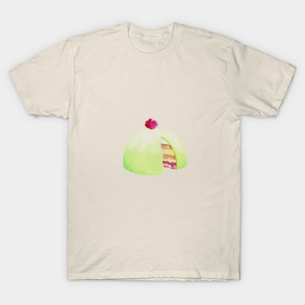 Swedish Princess Cake watercolor design T-Shirt by toffany's